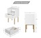 Bedside furniture, nightstands, dressers with drawers for bedrooms, small side tables with drawers, end tables with gold frames for bedrooms, living rooms, and white stripes
